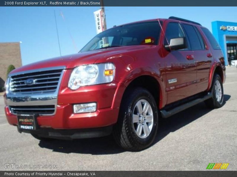 Redfire Metallic / Black/Stone 2008 Ford Explorer XLT