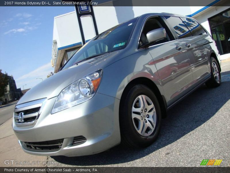 Slate Green Metallic / Gray 2007 Honda Odyssey EX-L
