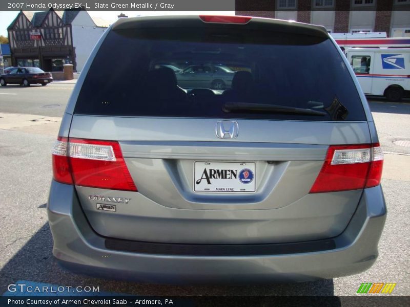 Slate Green Metallic / Gray 2007 Honda Odyssey EX-L