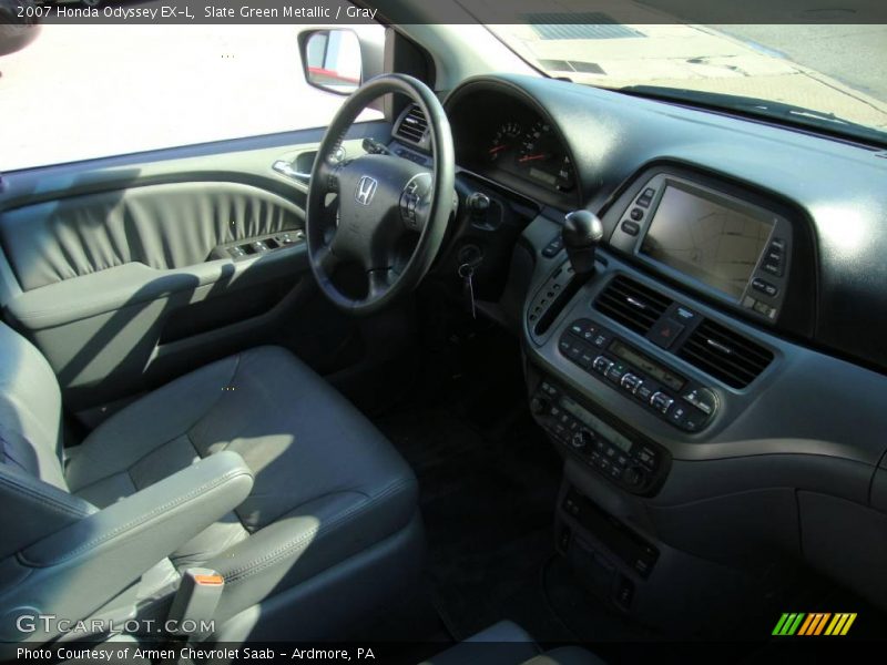 Slate Green Metallic / Gray 2007 Honda Odyssey EX-L