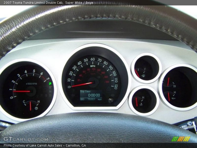 Super White / Beige 2007 Toyota Tundra Limited Double Cab