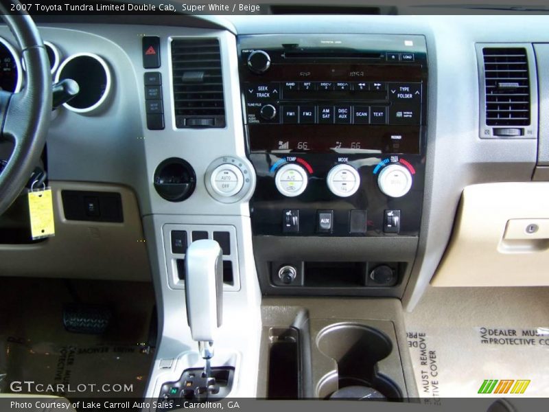 Super White / Beige 2007 Toyota Tundra Limited Double Cab