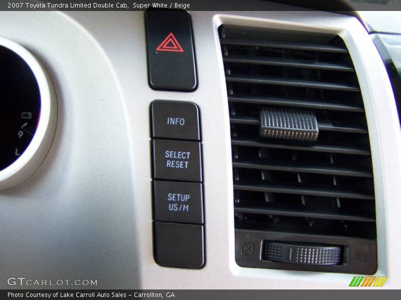 Super White / Beige 2007 Toyota Tundra Limited Double Cab