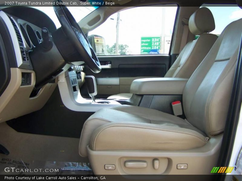Super White / Beige 2007 Toyota Tundra Limited Double Cab