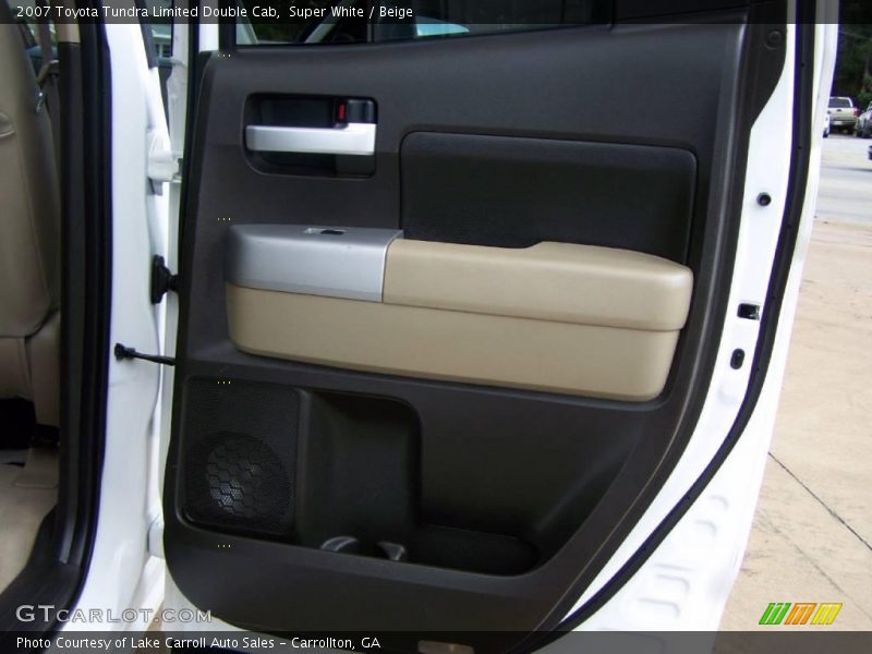Super White / Beige 2007 Toyota Tundra Limited Double Cab