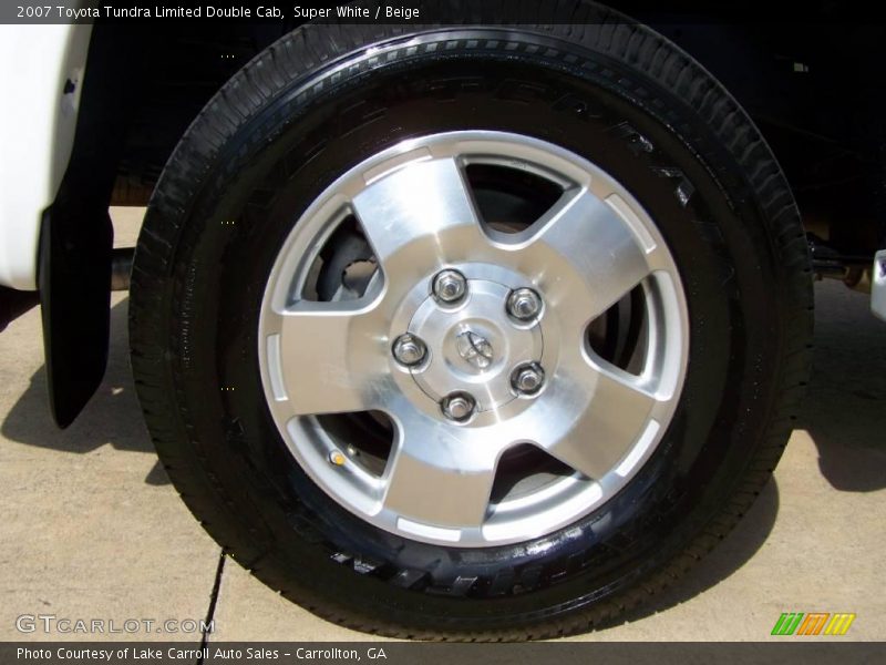 Super White / Beige 2007 Toyota Tundra Limited Double Cab