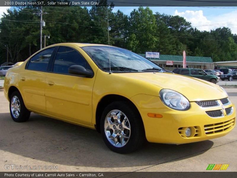 Solar Yellow / Dark Slate Gray 2003 Dodge Neon SXT
