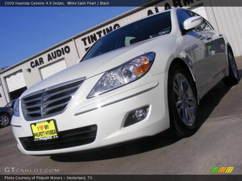 White Satin Pearl / Black 2009 Hyundai Genesis 4.6 Sedan