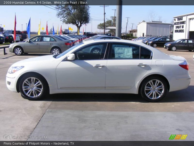 White Satin Pearl / Black 2009 Hyundai Genesis 4.6 Sedan