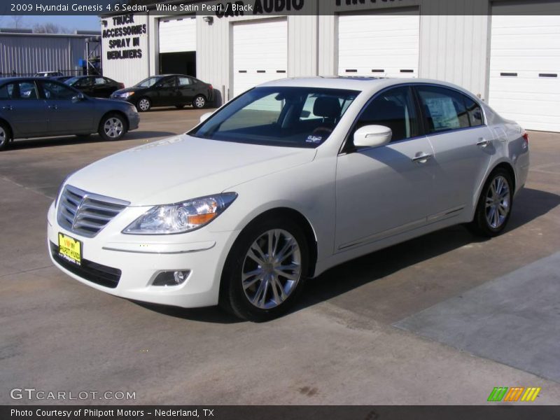 White Satin Pearl / Black 2009 Hyundai Genesis 4.6 Sedan