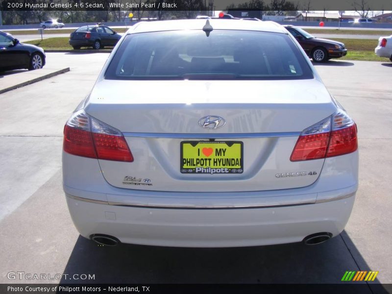 White Satin Pearl / Black 2009 Hyundai Genesis 4.6 Sedan