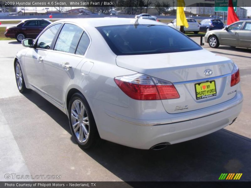 White Satin Pearl / Black 2009 Hyundai Genesis 4.6 Sedan