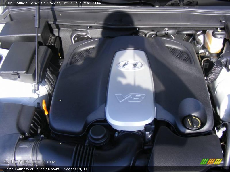 White Satin Pearl / Black 2009 Hyundai Genesis 4.6 Sedan