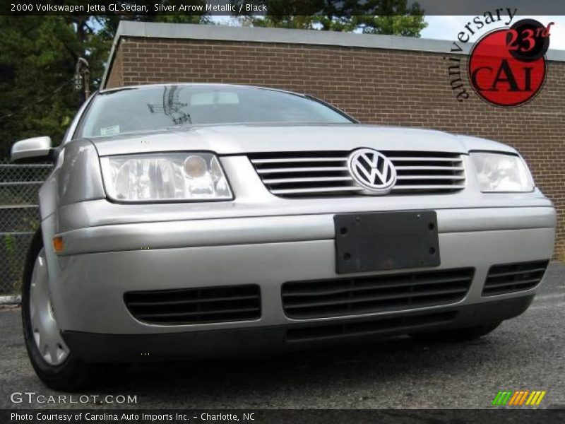 Silver Arrow Metallic / Black 2000 Volkswagen Jetta GL Sedan