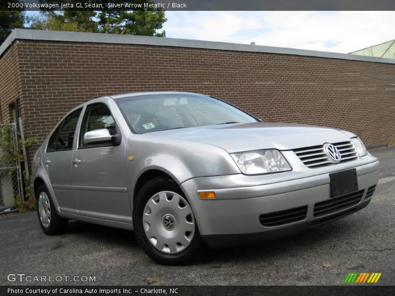 Silver Arrow Metallic / Black 2000 Volkswagen Jetta GL Sedan
