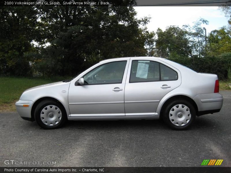 Silver Arrow Metallic / Black 2000 Volkswagen Jetta GL Sedan