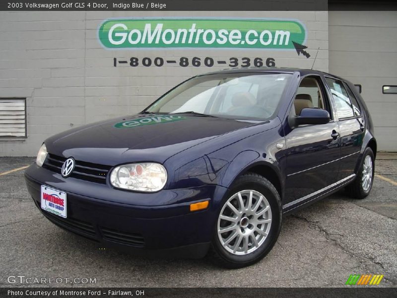 Indigo Blue / Beige 2003 Volkswagen Golf GLS 4 Door