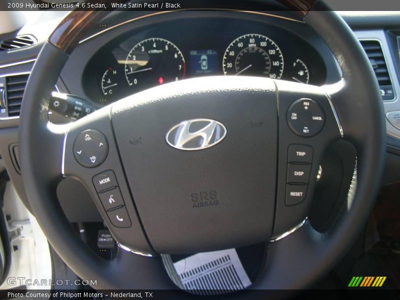 White Satin Pearl / Black 2009 Hyundai Genesis 4.6 Sedan