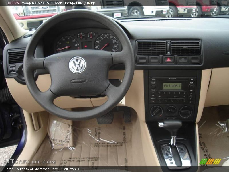 Indigo Blue / Beige 2003 Volkswagen Golf GLS 4 Door