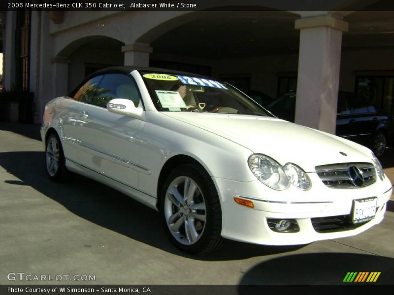 Alabaster White / Stone 2006 Mercedes-Benz CLK 350 Cabriolet