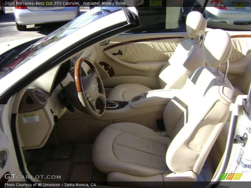 Alabaster White / Stone 2006 Mercedes-Benz CLK 350 Cabriolet