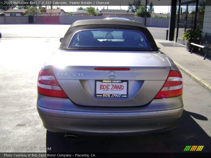 Pewter Metallic / Charcoal 2005 Mercedes-Benz CLK 320 Cabriolet