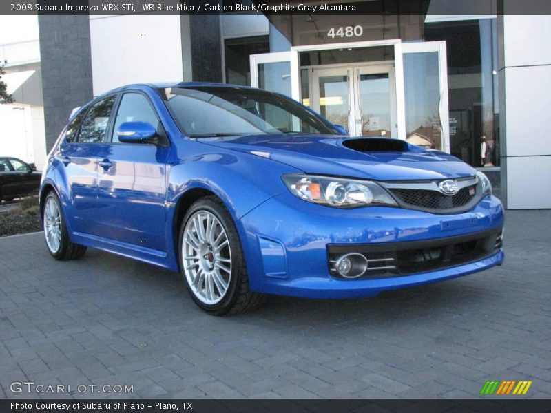 WR Blue Mica / Carbon Black/Graphite Gray Alcantara 2008 Subaru Impreza WRX STi