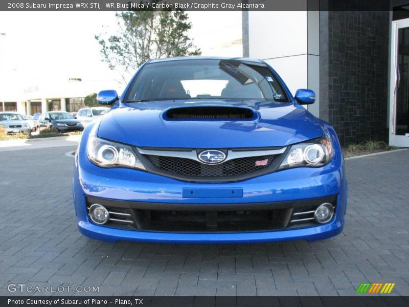 WR Blue Mica / Carbon Black/Graphite Gray Alcantara 2008 Subaru Impreza WRX STi