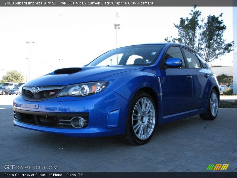 WR Blue Mica / Carbon Black/Graphite Gray Alcantara 2008 Subaru Impreza WRX STi