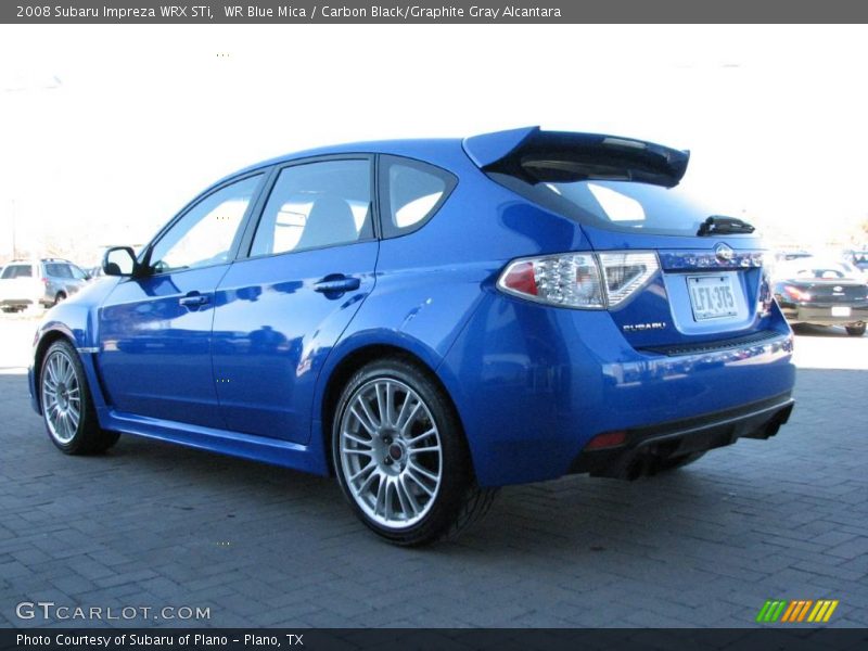 WR Blue Mica / Carbon Black/Graphite Gray Alcantara 2008 Subaru Impreza WRX STi