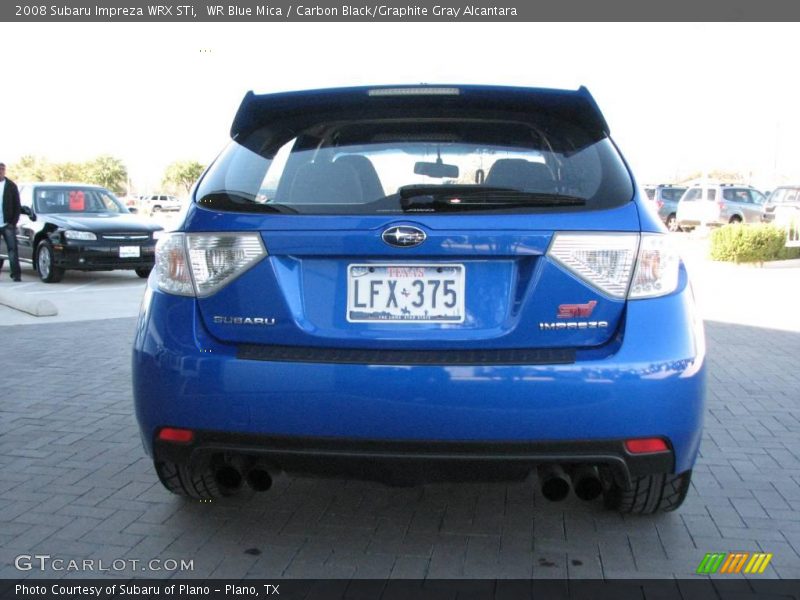 WR Blue Mica / Carbon Black/Graphite Gray Alcantara 2008 Subaru Impreza WRX STi