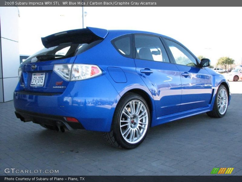 WR Blue Mica / Carbon Black/Graphite Gray Alcantara 2008 Subaru Impreza WRX STi