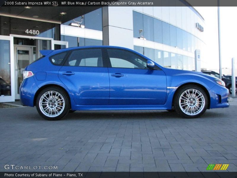 WR Blue Mica / Carbon Black/Graphite Gray Alcantara 2008 Subaru Impreza WRX STi