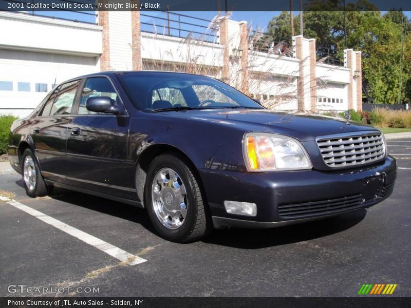 Midnight Blue / Black 2001 Cadillac DeVille Sedan