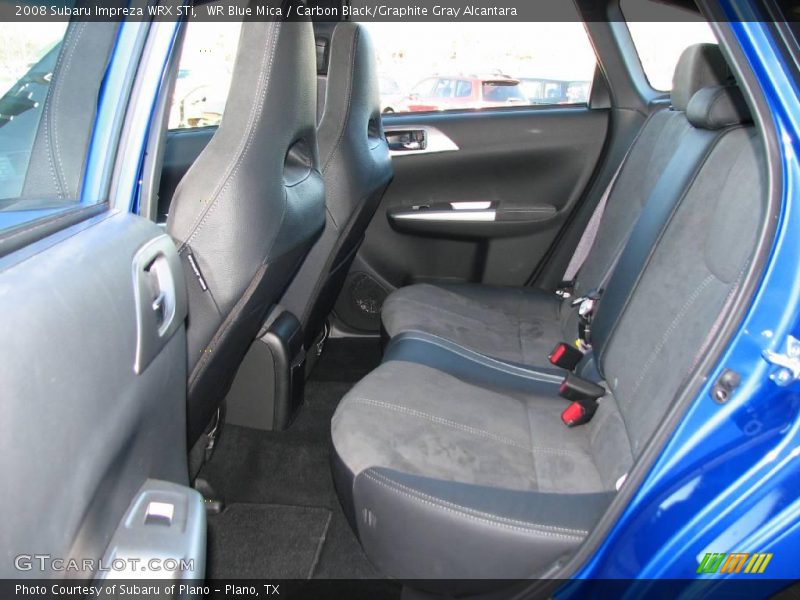 WR Blue Mica / Carbon Black/Graphite Gray Alcantara 2008 Subaru Impreza WRX STi