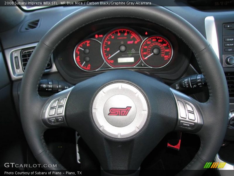 WR Blue Mica / Carbon Black/Graphite Gray Alcantara 2008 Subaru Impreza WRX STi