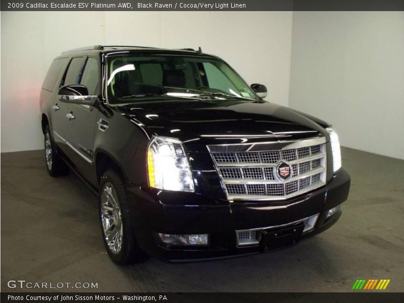 Black Raven / Cocoa/Very Light Linen 2009 Cadillac Escalade ESV Platinum AWD