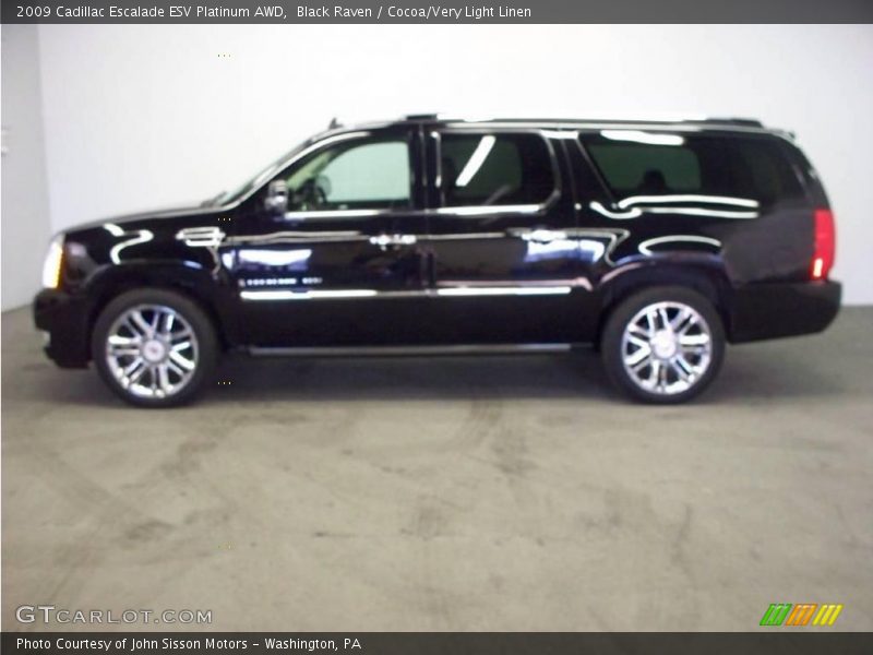 Black Raven / Cocoa/Very Light Linen 2009 Cadillac Escalade ESV Platinum AWD