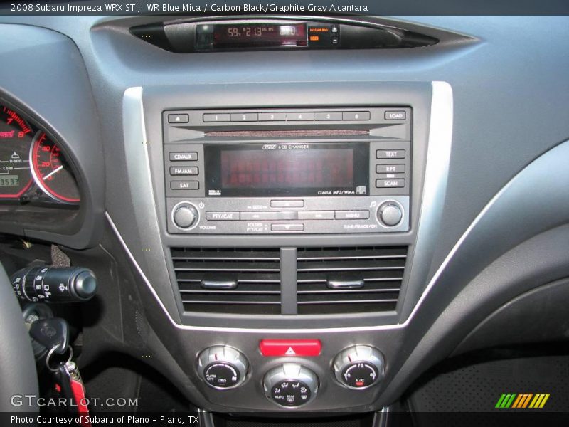 WR Blue Mica / Carbon Black/Graphite Gray Alcantara 2008 Subaru Impreza WRX STi