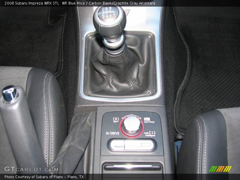 WR Blue Mica / Carbon Black/Graphite Gray Alcantara 2008 Subaru Impreza WRX STi