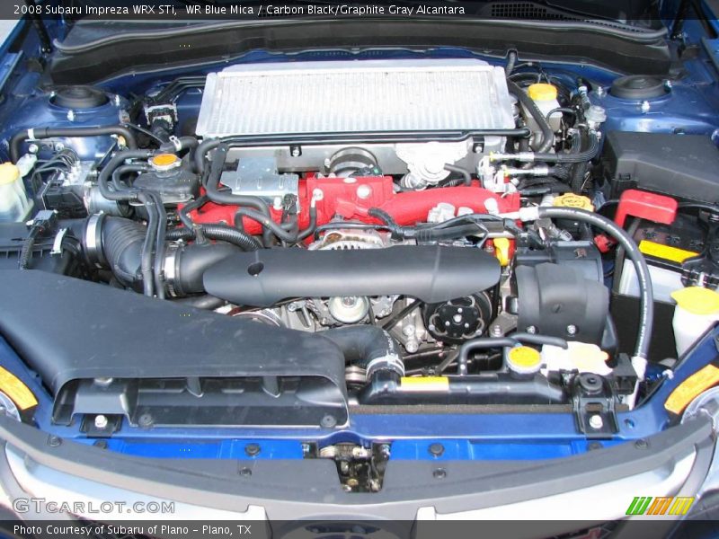 WR Blue Mica / Carbon Black/Graphite Gray Alcantara 2008 Subaru Impreza WRX STi