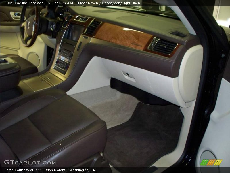 Black Raven / Cocoa/Very Light Linen 2009 Cadillac Escalade ESV Platinum AWD