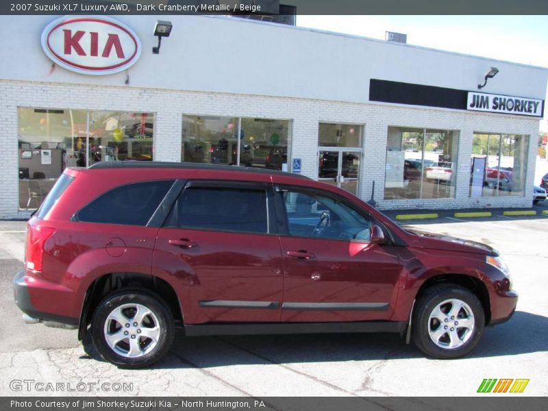 Dark Cranberry Metallic / Beige 2007 Suzuki XL7 Luxury AWD