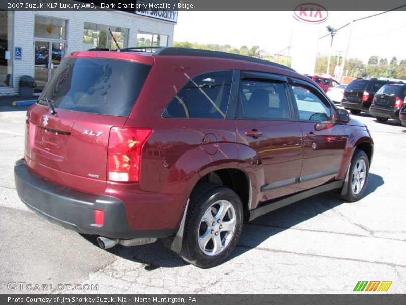 Dark Cranberry Metallic / Beige 2007 Suzuki XL7 Luxury AWD