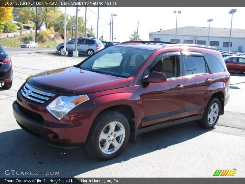 Dark Cranberry Metallic / Beige 2007 Suzuki XL7 Luxury AWD
