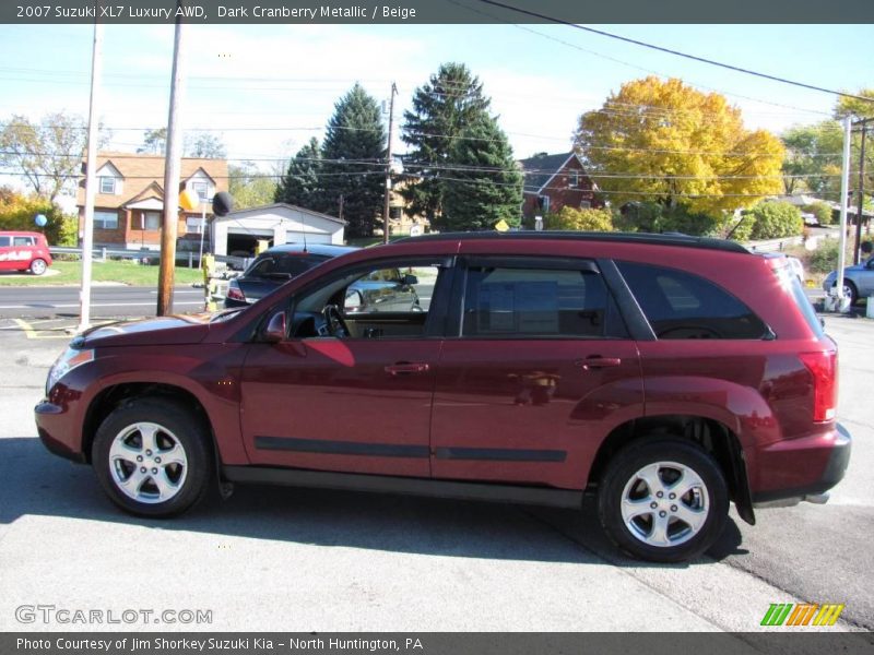 Dark Cranberry Metallic / Beige 2007 Suzuki XL7 Luxury AWD