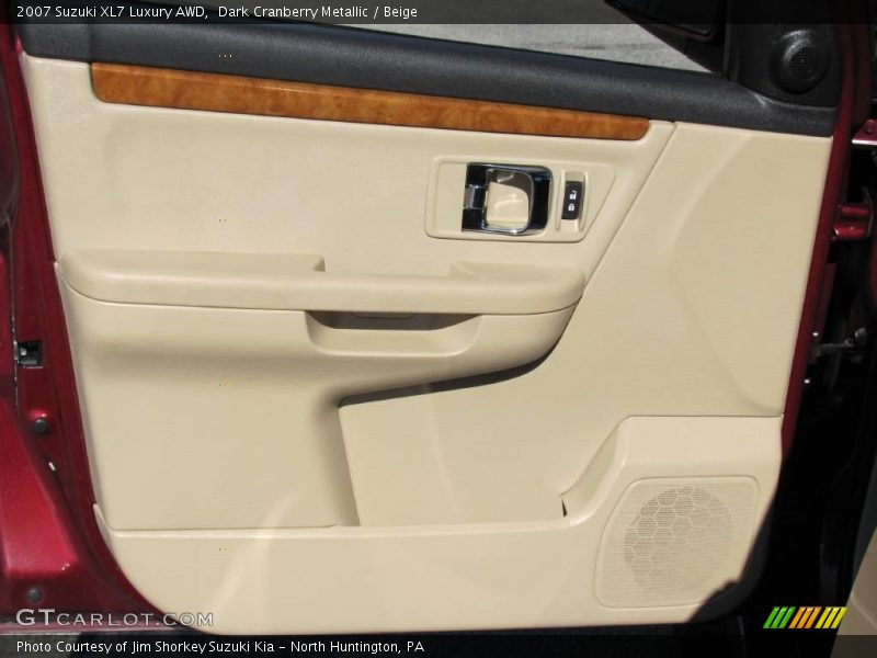 Dark Cranberry Metallic / Beige 2007 Suzuki XL7 Luxury AWD