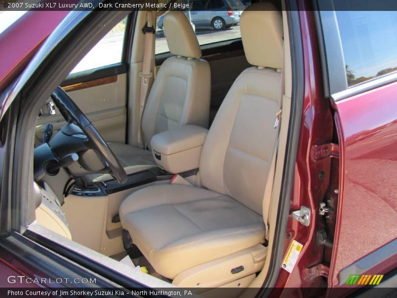 Dark Cranberry Metallic / Beige 2007 Suzuki XL7 Luxury AWD