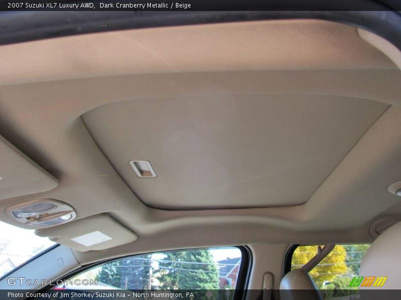 Dark Cranberry Metallic / Beige 2007 Suzuki XL7 Luxury AWD