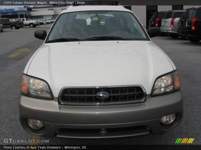 White Frost Pearl / Beige 2004 Subaru Outback Wagon